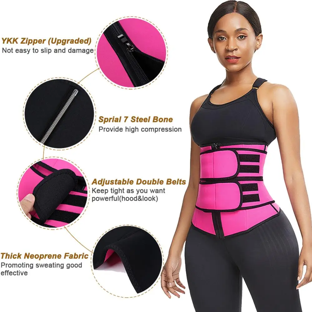 
New Arrival Plus Size Latex Reflective Waist Trainer Private Logo Label 7 Steel Boned Slimming Waist Trimmer Shaper 