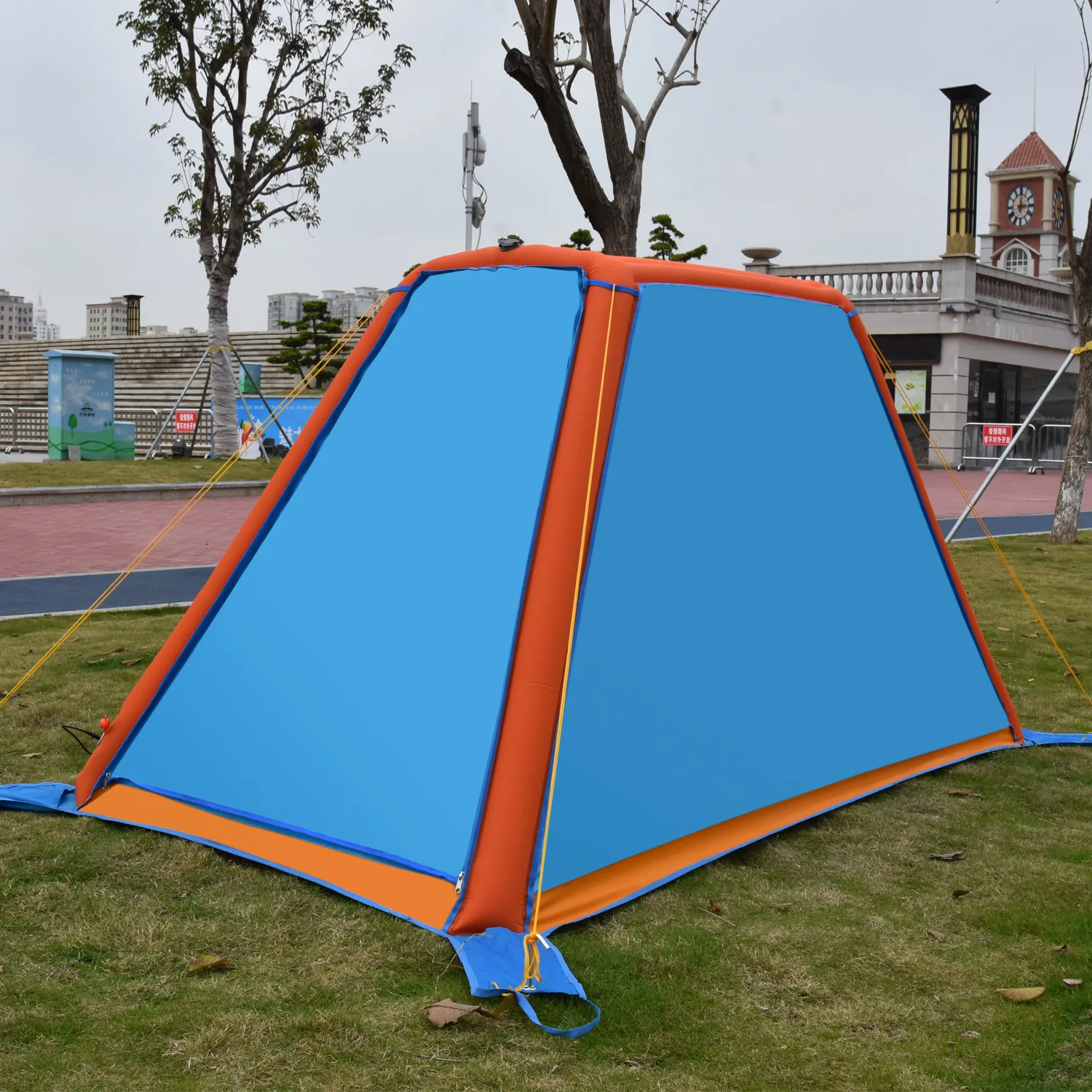 Wholesale Double Inflatable Camping Tent  Single Door Double Curtain Rainproof Moistureproof Tent Outdoor