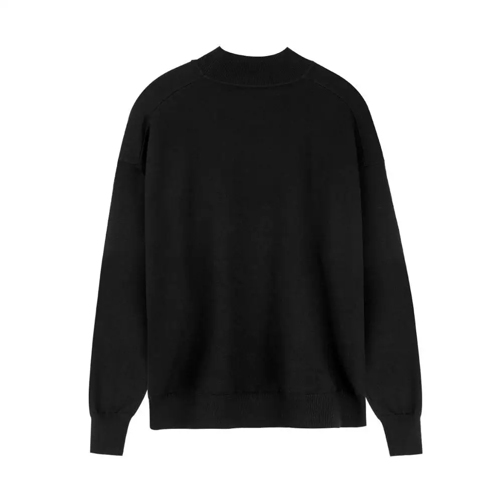 
Men cotton bulk blank plain pullover high quality sweater 