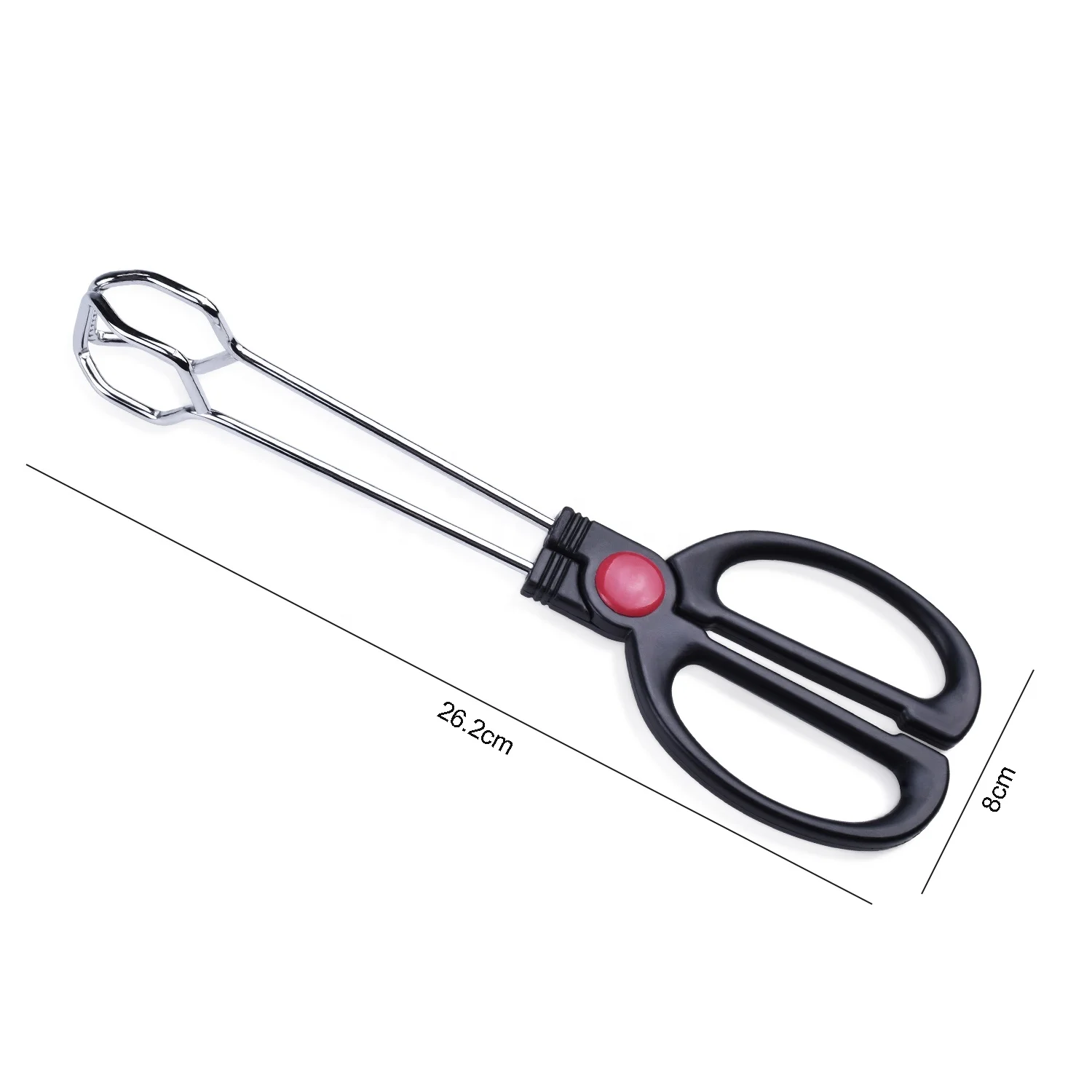 Stainless Steel Kitchen Barbecue Scissor Tong Cooking Baking Bread Food Tongs