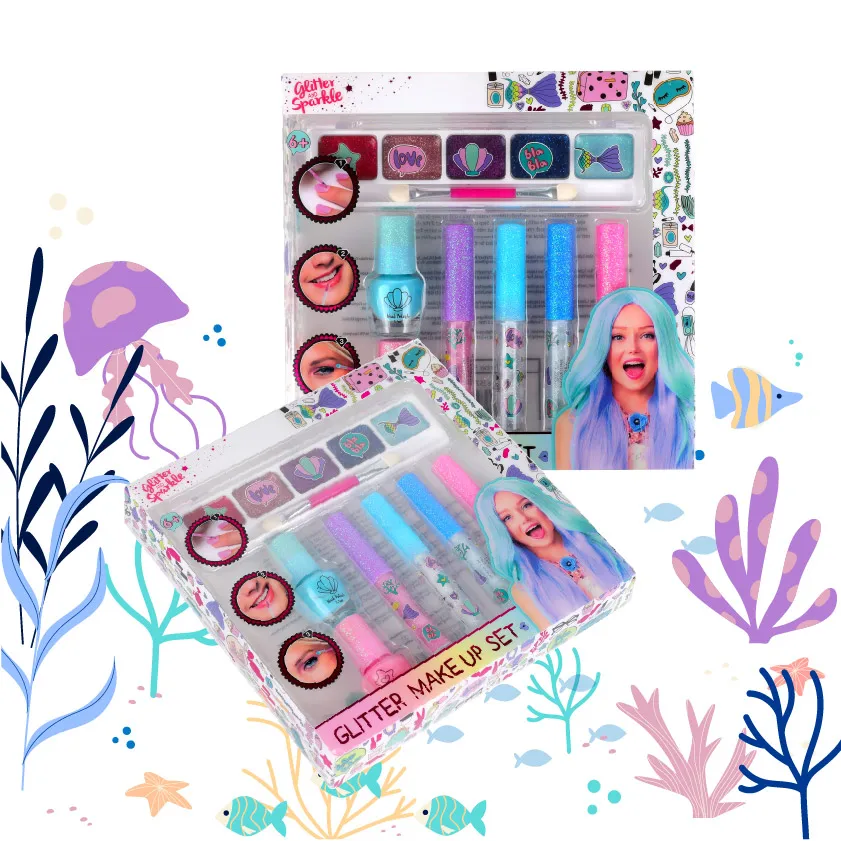 Mgirl The First Makeup Set for 5+ Year Old Young Girls (Original Design) - Makeup kit Easily Washable, Non-Toxic - Safety Tested