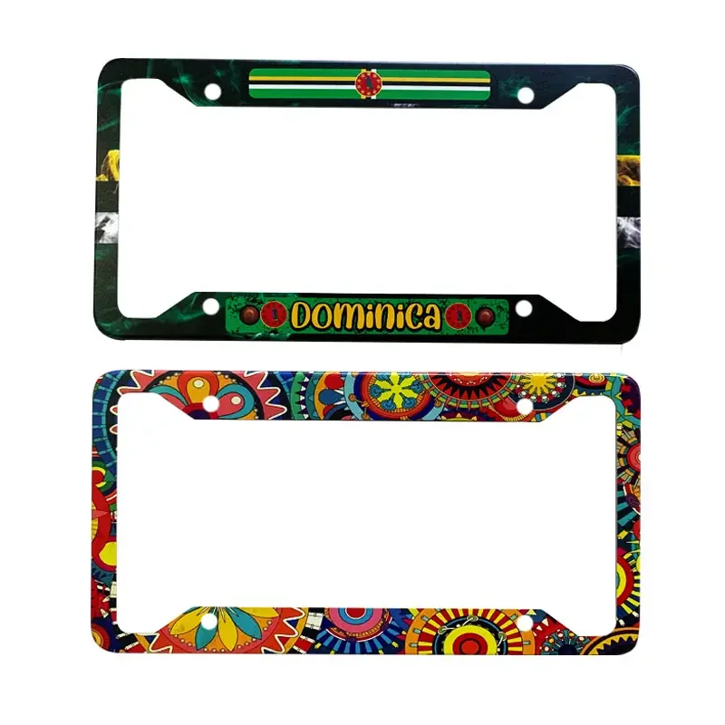 USA Customized Logo Plastic Car License Plate Frame Sublimation License Plate Frame  Metal Car Plate Cover Wholesale