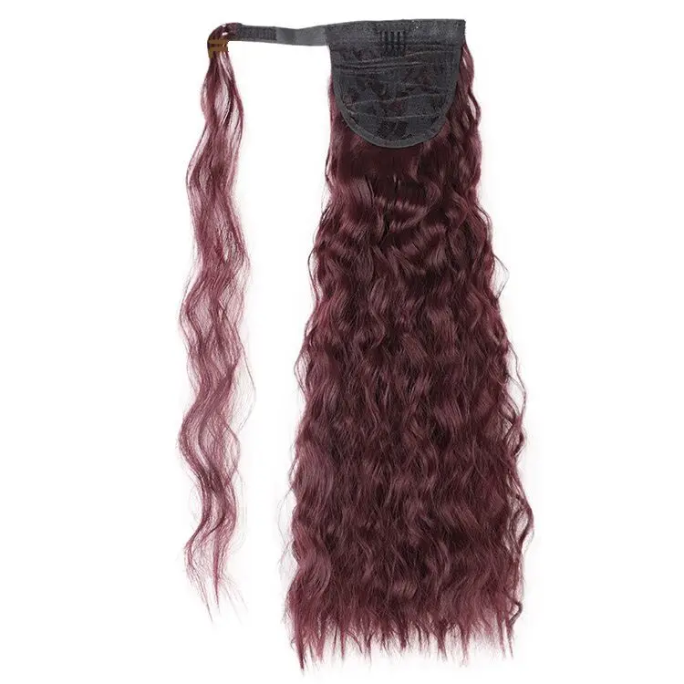 2020 Top Sell Synthetic Yaki Straight Ponytail Hair Piece Afro Kinky Curly Ponytail with Nylon Tape For Black Women