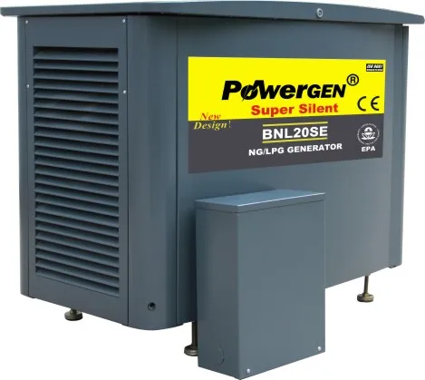 POWERGEN Liquid Cooled Silent NG Natural Gas/LPG  Generator 20KW 25KVA  EPA  ETL Certificate