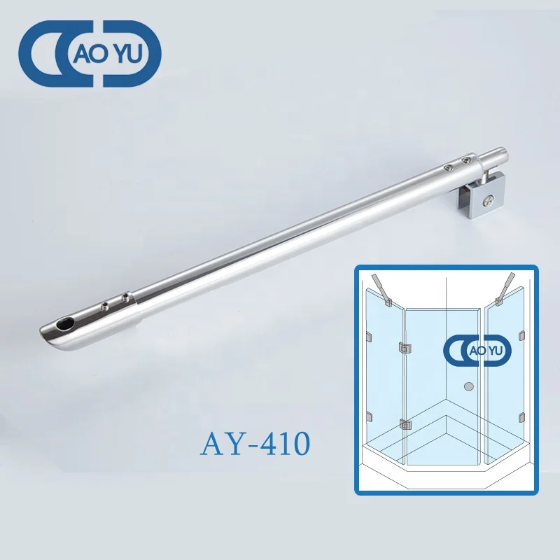 High Stability Support Bars Round Type Stainless Steel Glass Shower Door Hardware Shower Bar