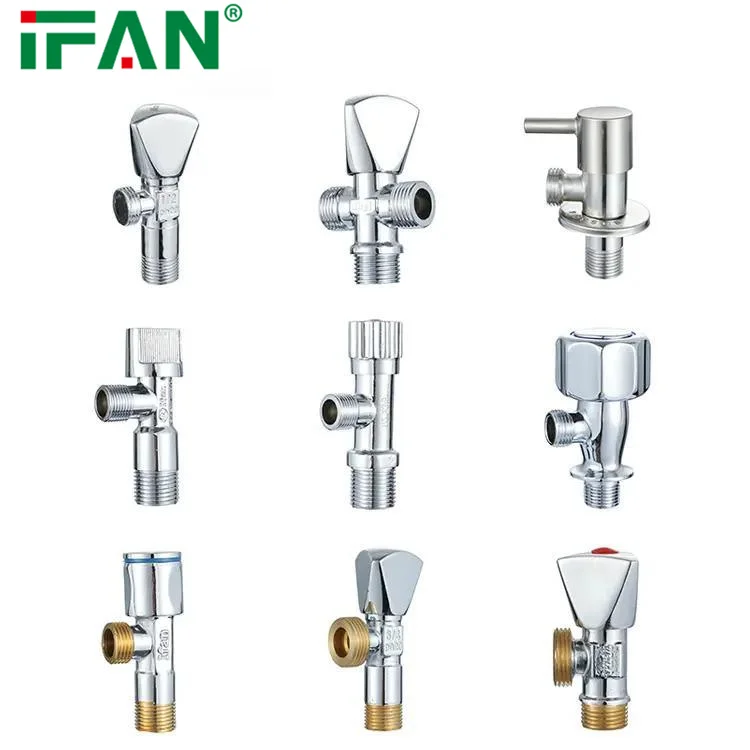 IFANPLUS Cheap Price Brass Valve Sliver Bathroom Kitchen Brass Angle Valve For Water Control