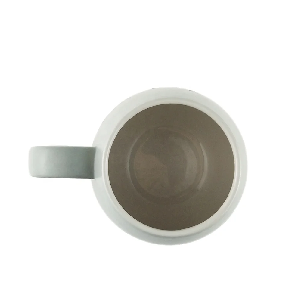 Wholesale Custom Logo Stoneware Matte Light Grey Personalized Sublimation Mug