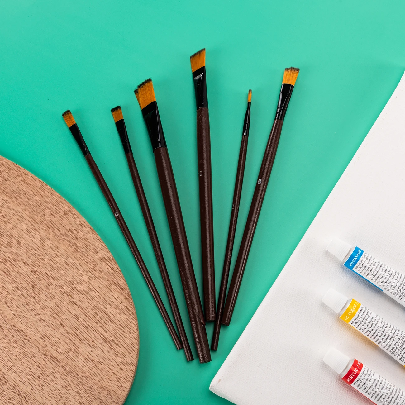 1/2 дюймов плоская яркая кисть для рисования Премиум качество синтетический соболиный ворс акриловой акварельной масляной живописи