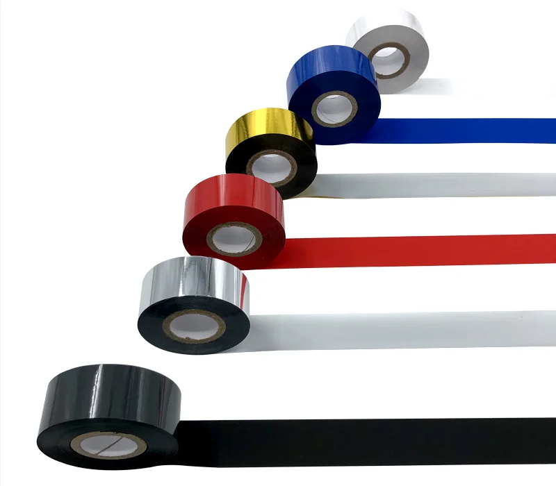 China Factory Price Printing Ribbon Customizable Size 25mm 30mm Expire Date Printing Hot Coding Foil For Soft Packages
