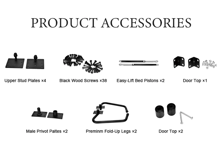 Hot Sale Invisible Frames Hardware Hidden Gas Piston DIY for Desk Folding Wall Basic Murphy Bed With Spring Mechanism Kits