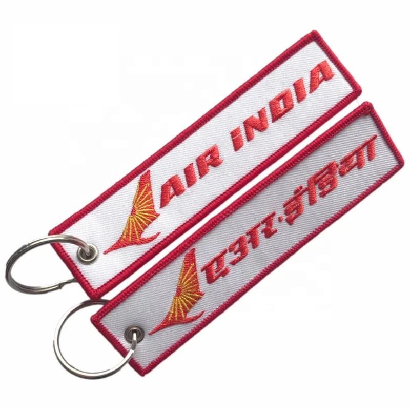 
Custom size and logo embroidered key chain/key tag for promotional gifts 