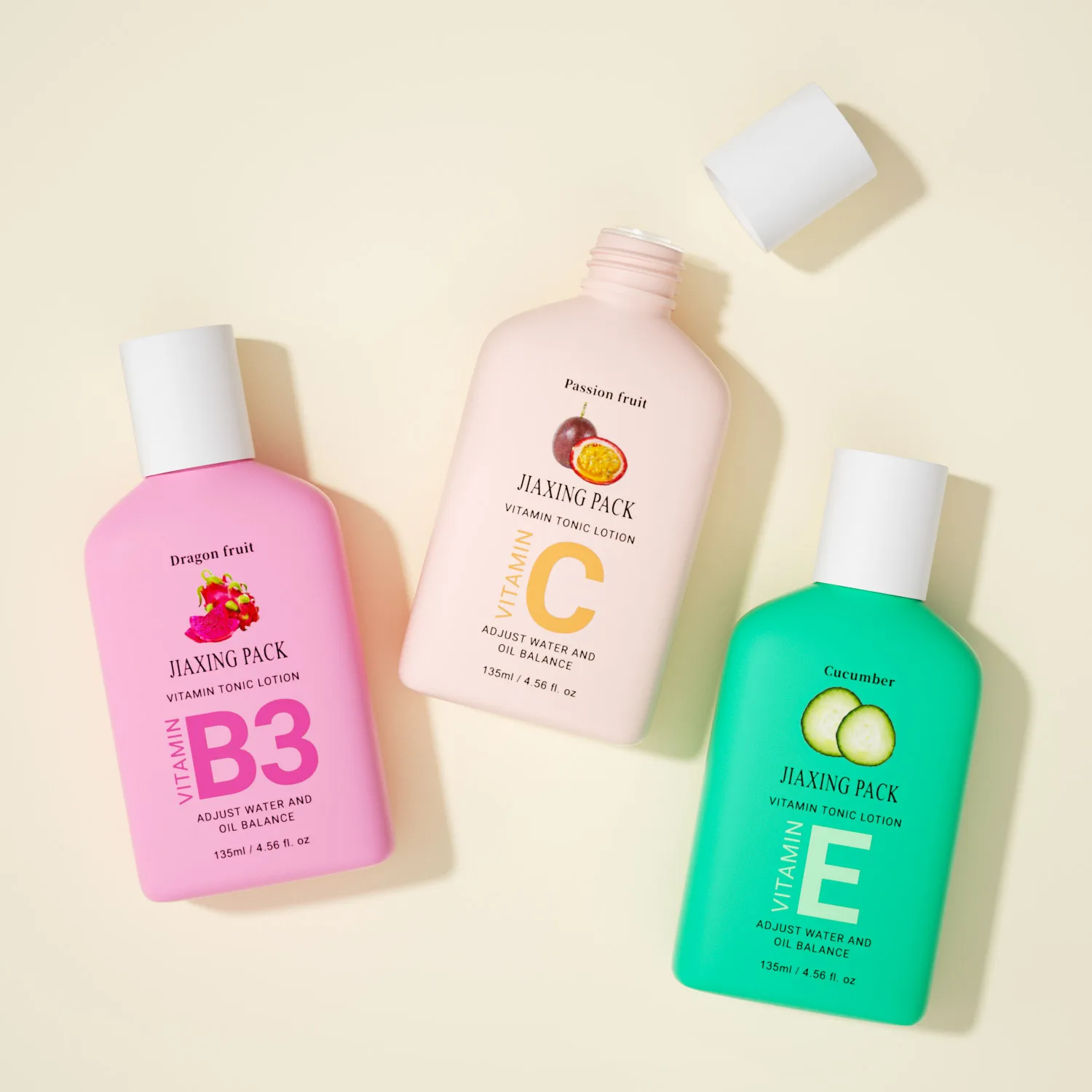 Wholesale custom empty luxury skincare packaging unique PET plastic cosmetic face toner bottle with screw lid