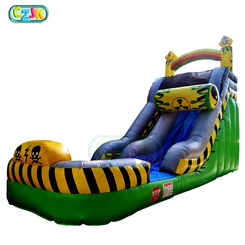 Commercial 18Ft Resident Evil Theme Slide Inflatable Wet And Dry Water slide For Kids Party