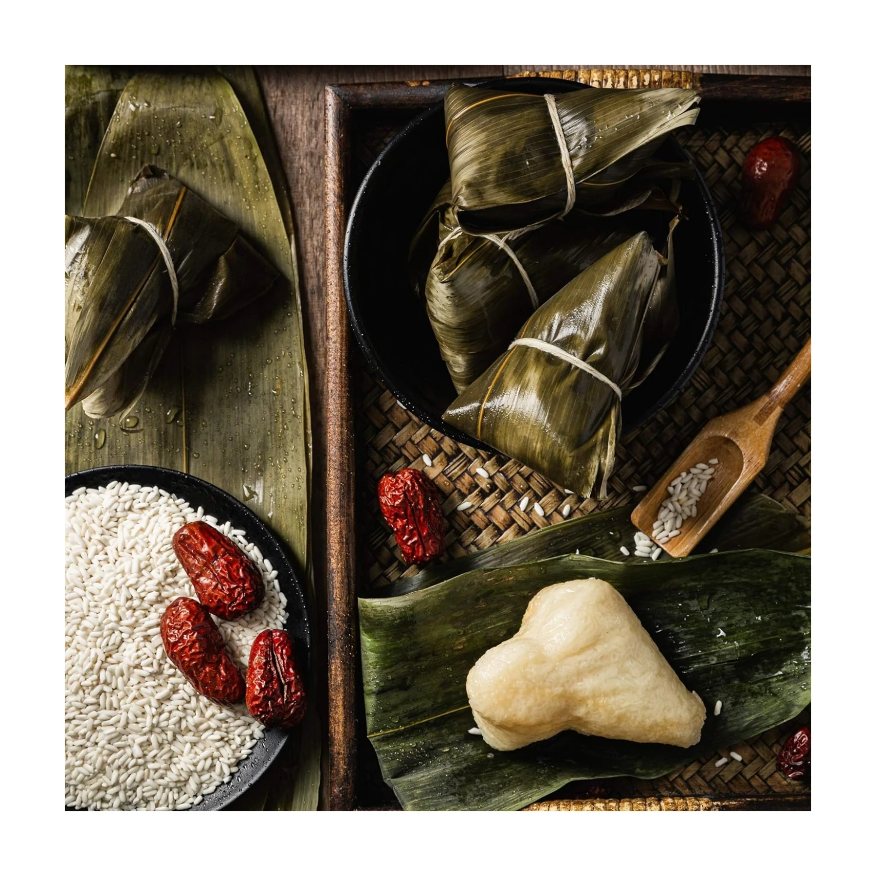 100 pack Nature Bamboo Leaves Banana Leaf For Cooking Zongzi And Sushi