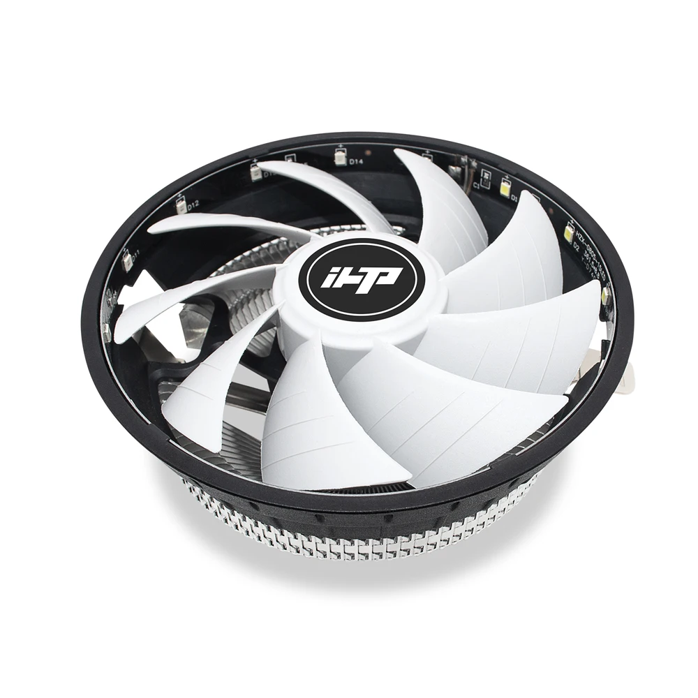 factory price Intel CPU Cooler Fan for LGA L200 1150 1151 1155 1156 1366 775 series PC Case Quiet Color Light CPU Cooler