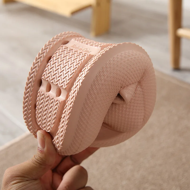 
Summer Household Female And Male Couples Cheap EVA Slides Non-slip Indoor Thick-soled Women Bathroom Slippers 