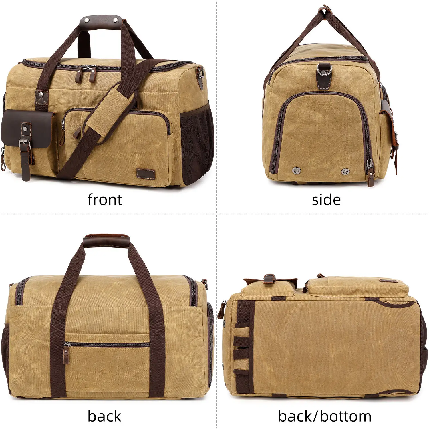 Custom Logo 2-in-1 Suit Storage Travel Bag Large capacity Nylon Gym Fitness Duffel Bag with Shoulder Strap Garment Duffle Bag