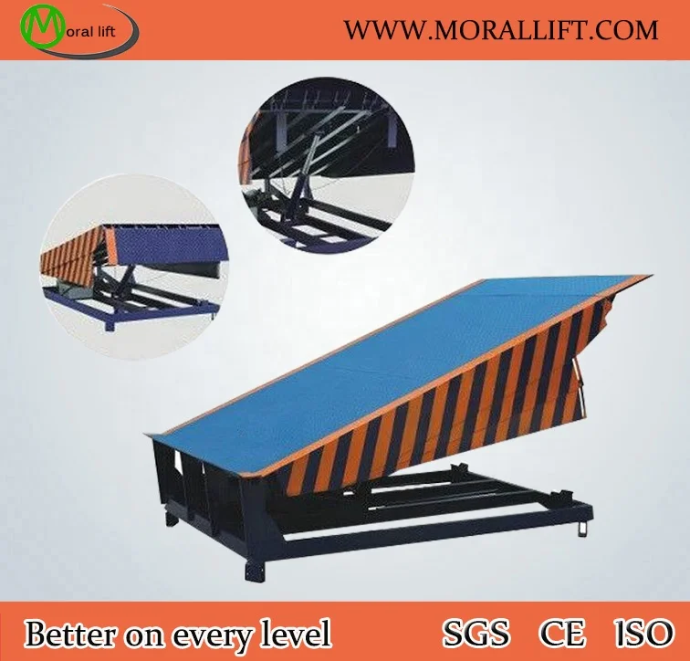 Stationary hydraulic yard ramp/ warehouse cargo loading unloading dock leveler