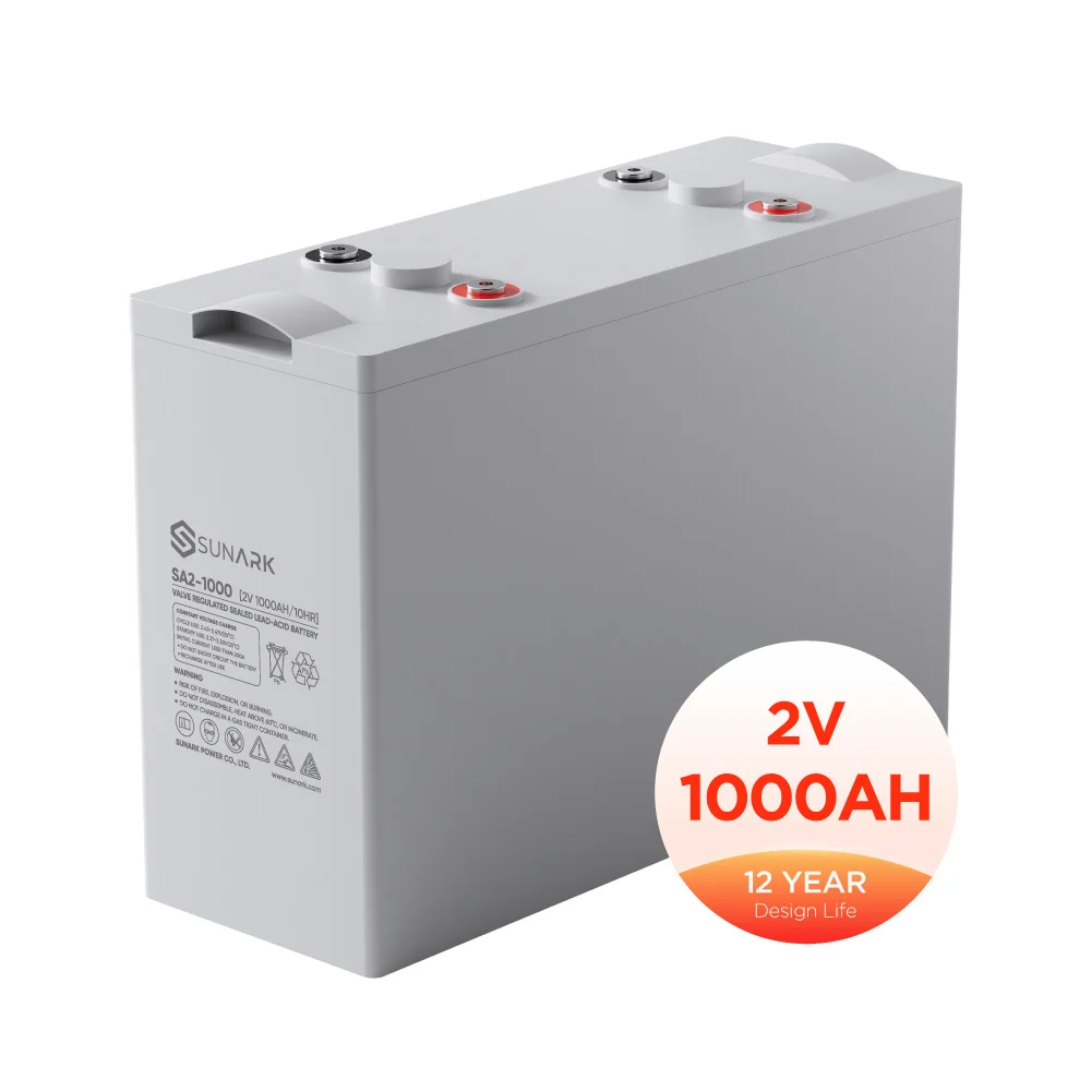 Sunark перезаряжаемая Vrla бессвинцово-кислотная батарея 2 В 200Ah 300Ah 1000Ah 3000Ah Гелевые аккумуляторы с глубоким циклом солнечные батареи