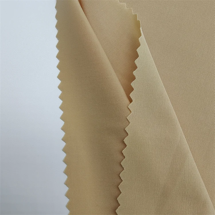 Beautiful Color Versatile Strong Favorite Natural High-Grade Lightweight 130Gsm 89% Polyester 11% Spandex Plain Fabric