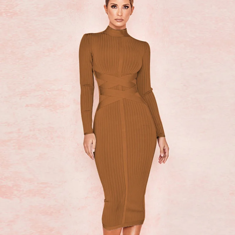 YH Buy wholesale fall boutique elegant women clothing long sleeve maxi bodycon dresses