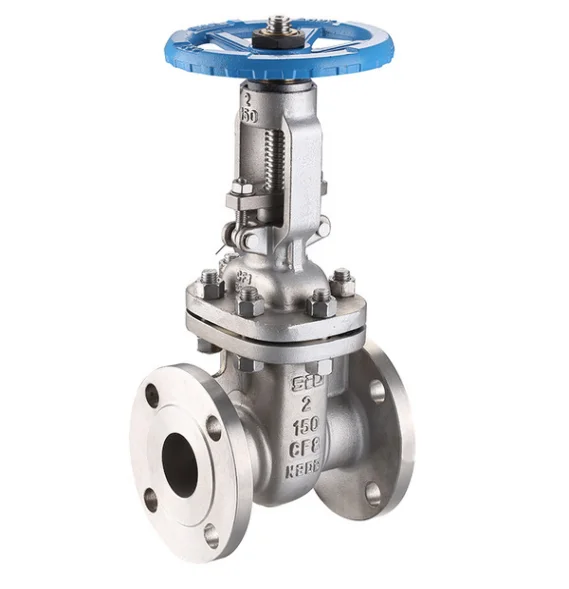 GATE VALVE, 150LBS,FLANGED END, RF, ANSI B16.1 BODY:ASTM A-216 WCB, STEM: ASTM A276 410  BODY (CASTED) COLOR SILVER RAL9006