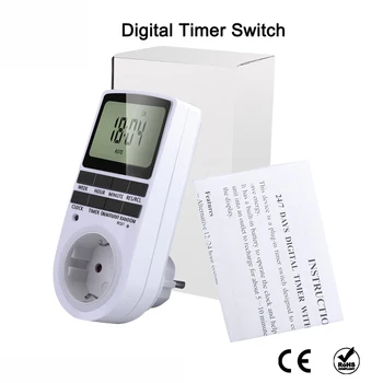 XZX EU/UK/US/AU Digital Light Timer Plug Outlet Timer Socket LCD Display Energy Saving Timer Socket