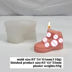 New Arrivals Custom 3D Creative Design Reusable Easy To Release Silicone Basketball Sneaker Shoe Candle Mold