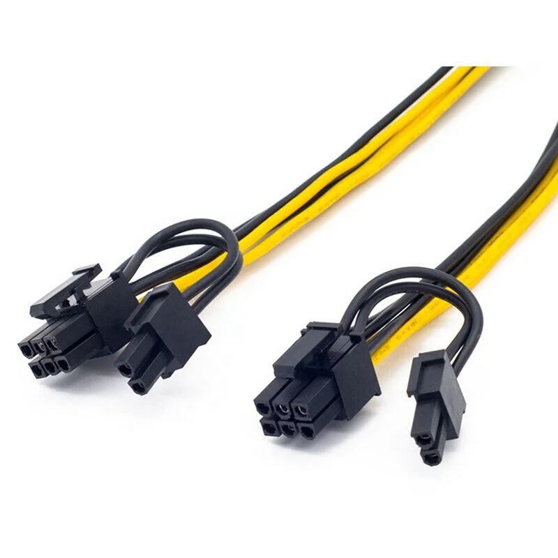 PCIe силовые кабели 6Pin женский двойной 8Pin 6 + 2 контактный разъем Pci-express адаптер питания