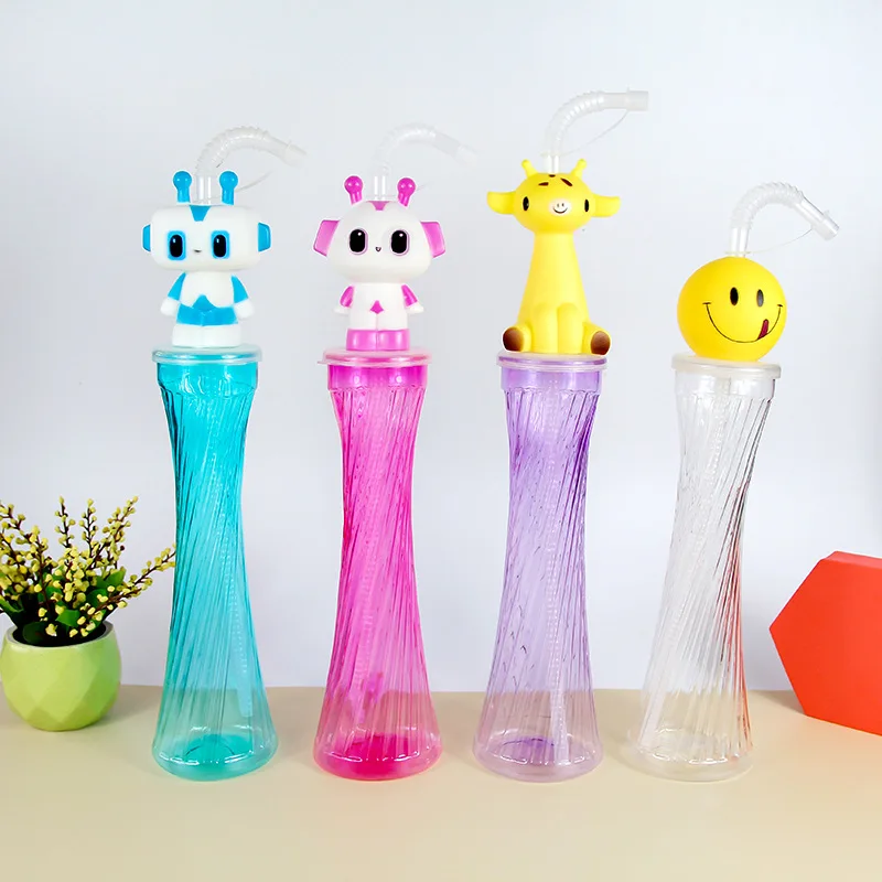 500ml Juice Bottle Beverage Drinking Supplier Plastic Slush Novelty Yard Cups With Lid For Milk Tea