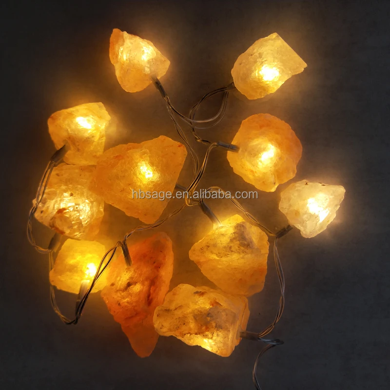 Himalyan salt string light /Christmas decorative string Salt Lamps with Natural Salt Chunks