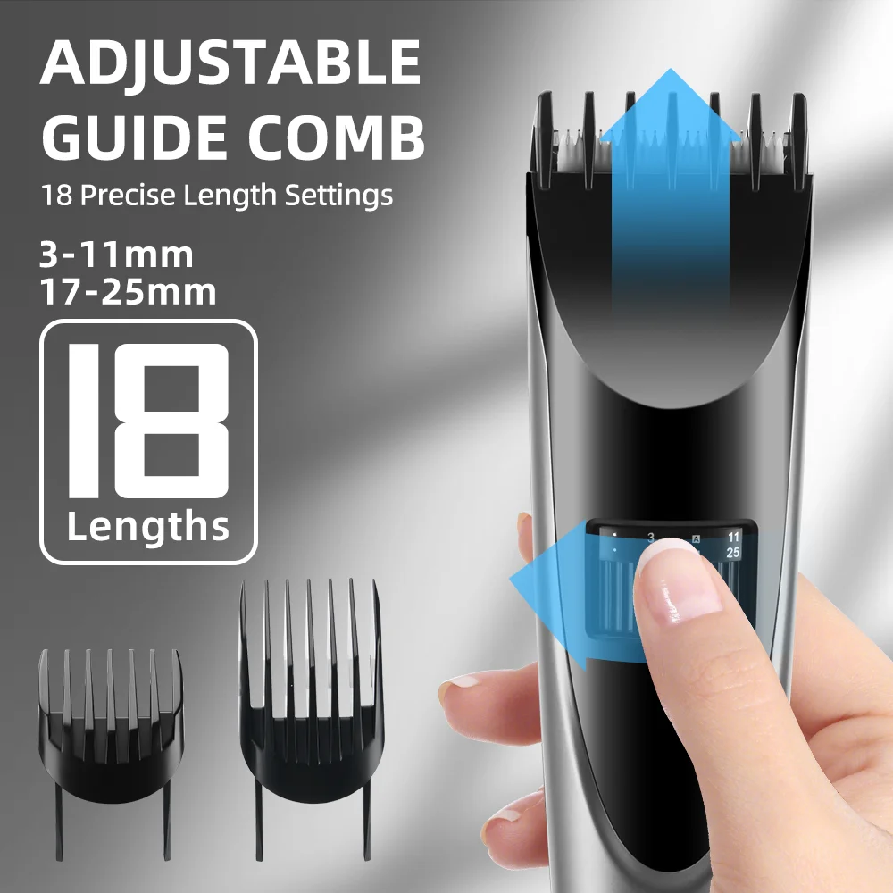Pritech new arrivals low noise large capacity battery kids barbers cordless hair trimmer electric Hair Clipper for men