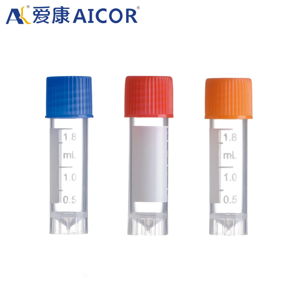 Aicor  Imported PP Material 1.8ml self-standing freezing tube with scale laboratory Medical Plastic Product