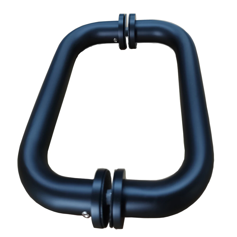 Высококачественный душевой шкаф Северной Америки дверь из закаленного стекла 6/8 дюймов матовая черная D-образная латунная