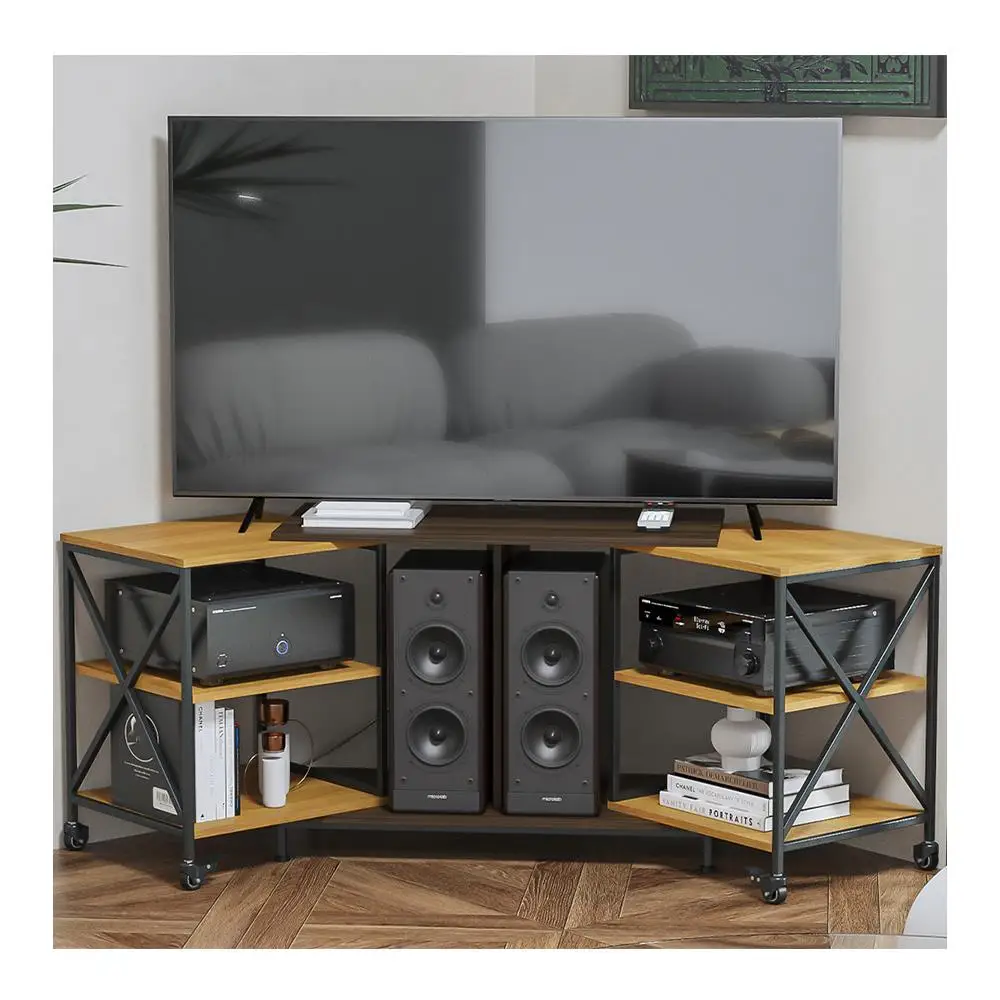 GRS Living room simple creative tempered glass lacquer coffee table fashion tea table TV cabinet Tv Table Cabinets