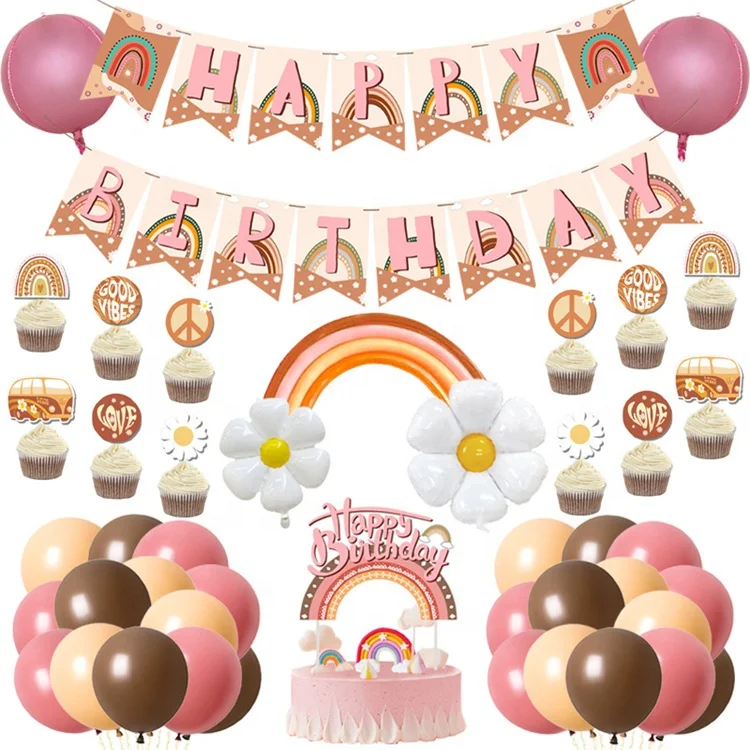 Custom Balloons Anniversary Decoration Party Supplies Wholesale Party Decorations Happy Birthday Balloons Set