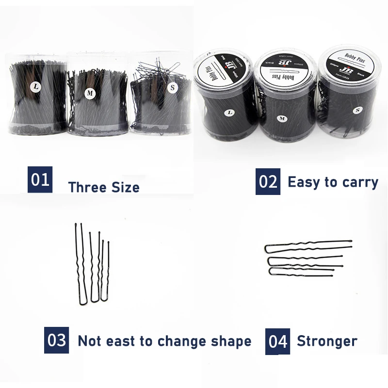 Custom Package 5cm 6cm 7cm Ladies Korean Hair Clips Wave Bobby Pin Hairpins Simple Smart Casual Hair Clips for Women