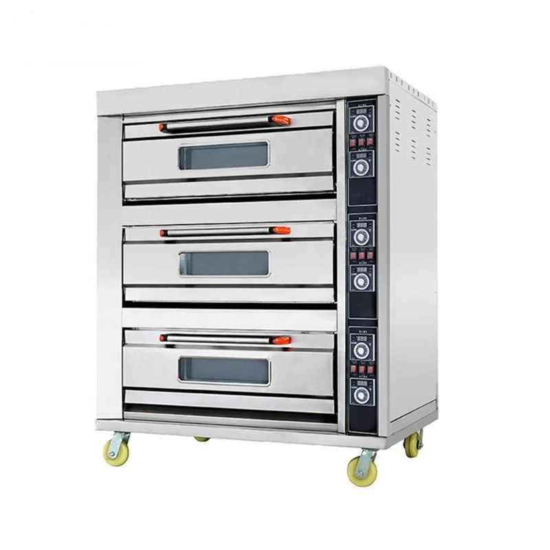 
Professional Commercial Oven New Design CE Approved 3 Deck 6 Trays Electric Bread Baking Oven 