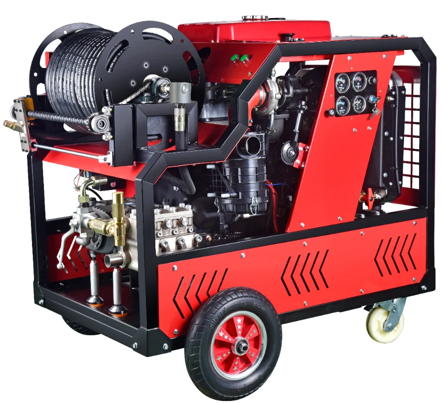 Diesel 3600Psi 78HP Sewer Drain Pipeline Dredging Cleaning Pump High Pressure Water Jet Cleaning Machine Sewer Drain Cleaner