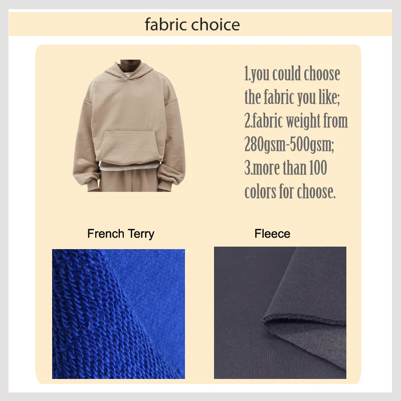 High Quality French Terry Oversized Boxy Hoodie Cotton Heavyweight Hoodie Drop Shoulder Puff Printing Customized Hoodie Unisex