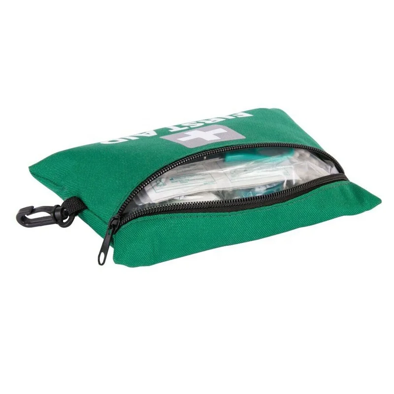 43PCS Mini Emergency Survival Medical Travel Hiking Pocket Car Green Family First Aid Kit