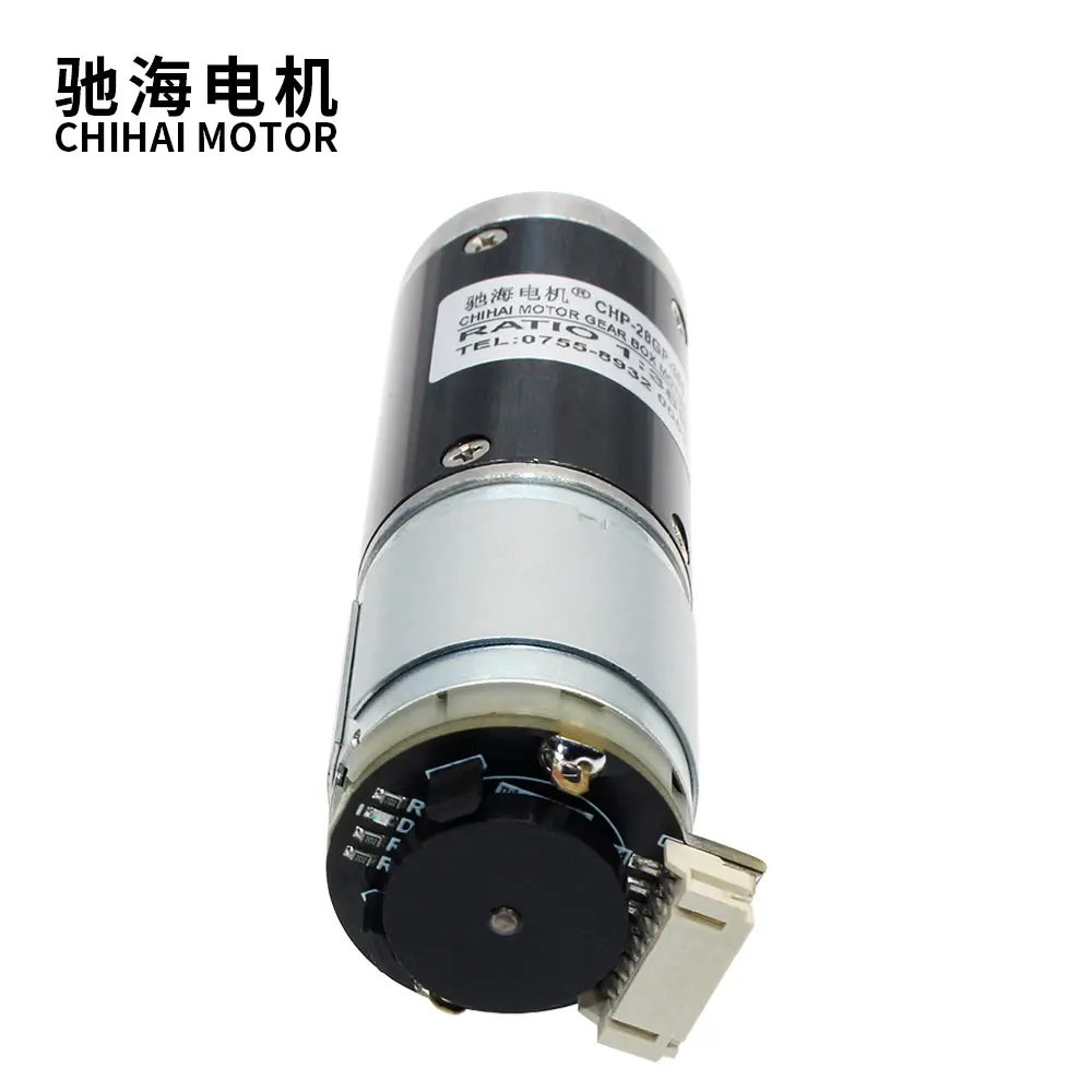chihai motor CHP-28GP-365S ABHL 28mm 12v 24V 25rpm planetary gearbox encoder motor  with 1:369 gear ratio VS mabuchi for wiper