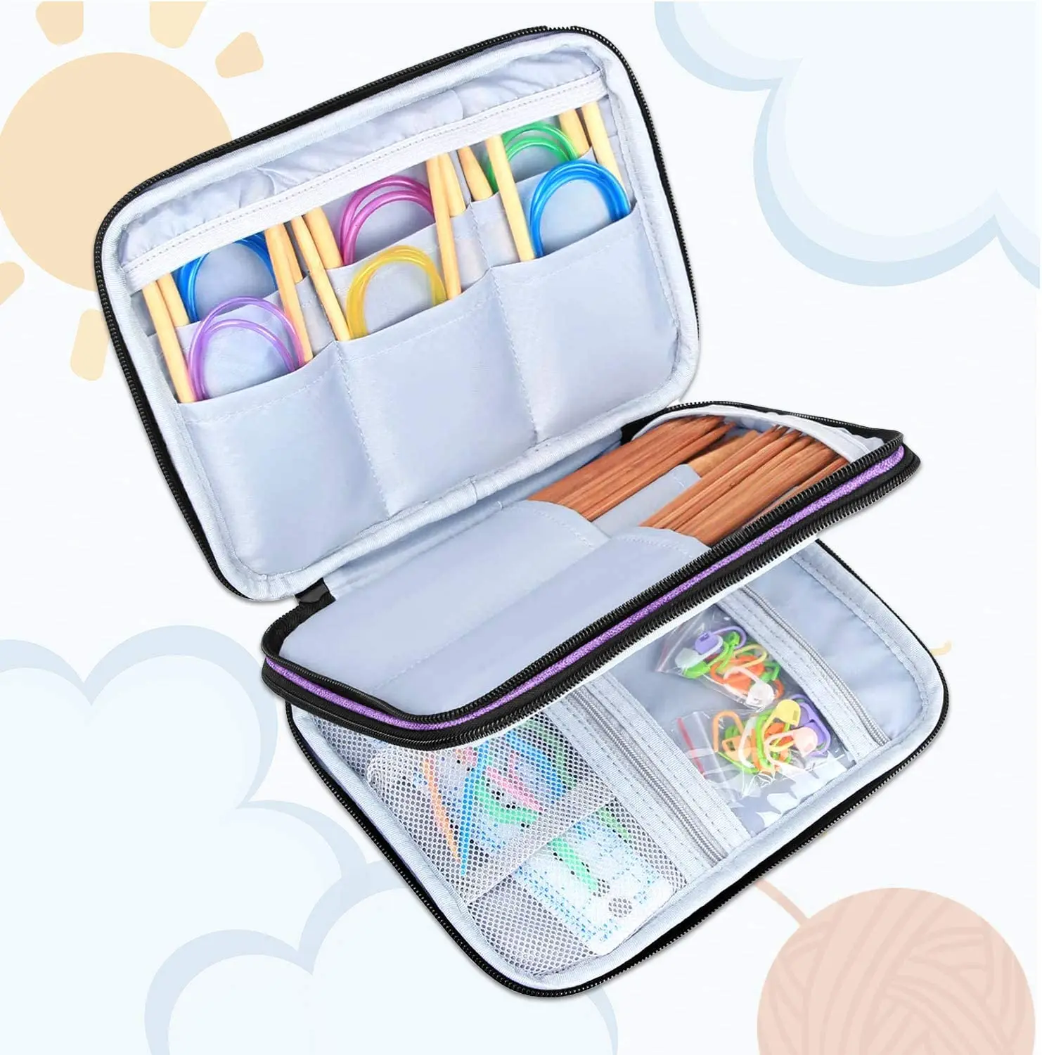Heavy Duty Knitting Organizer for Needles & Small Accessories