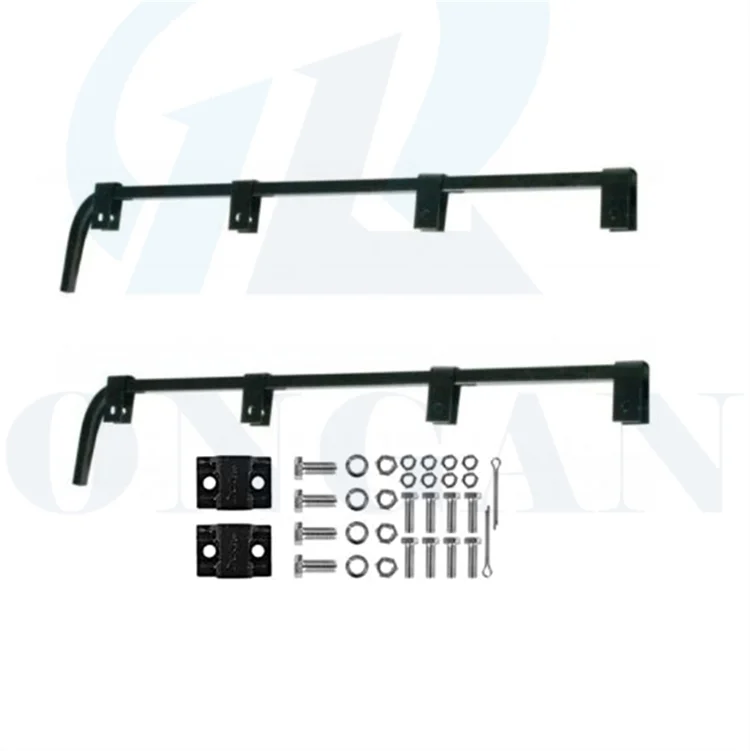 Factory Custom Black Straight Mud Flap Hanger 30 Heavy Duty Steel Set Semi Truck