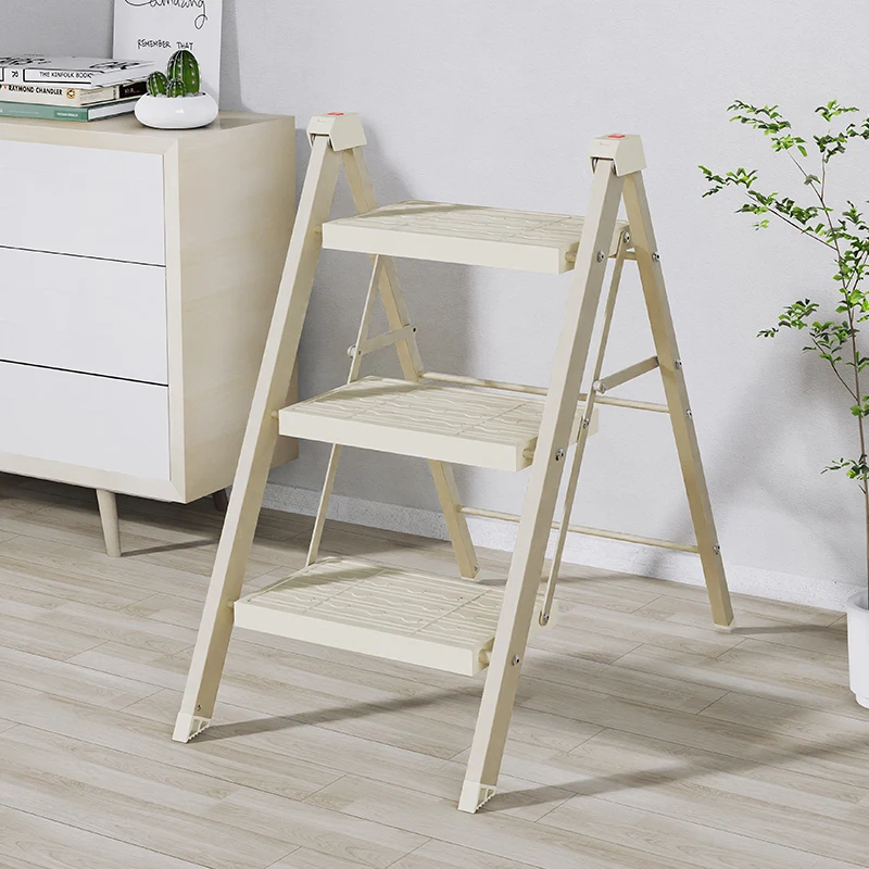 Kangyale Factory Wholesale Folding Ladder 2 Step Iron Ladder Stool Indoor Folding Stairs