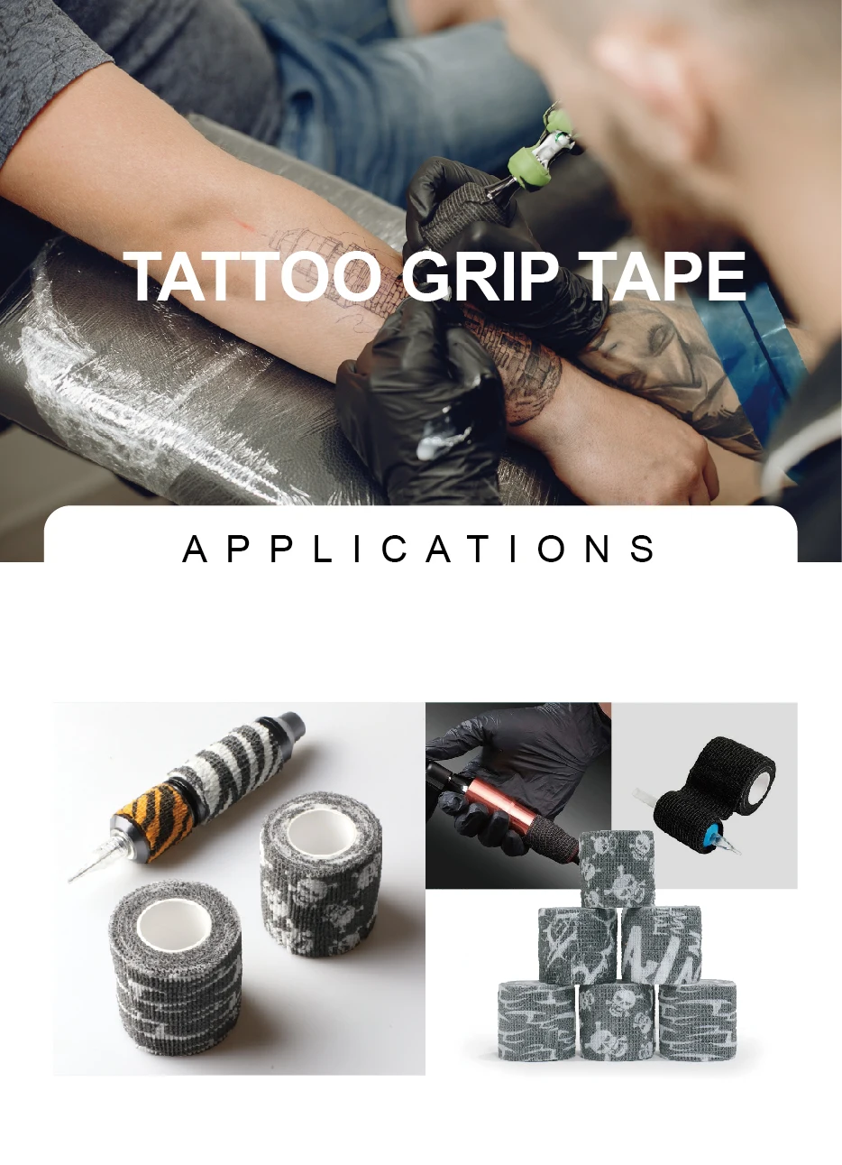 Custom Medical Bandage Elastic Support Bandage Porous Elastic Adhesive Tattoo Bandage For Sport