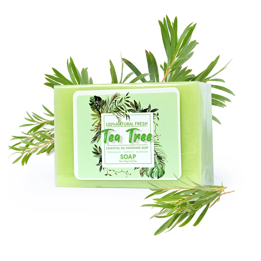 Private Label Organic 140gram tea tree soap Moisturizing Nature Whitening Body Cleansing Crystal Hand Made Soap