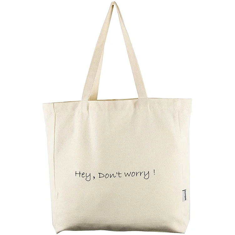 Оптовая продажа, большая хлопчатобумажная сумка с индивидуальным логотипом, простая хлопчатобумажная Холщовая Сумка-тоут, тяжелые хлопчатобумажные холщовые сумки-тоут