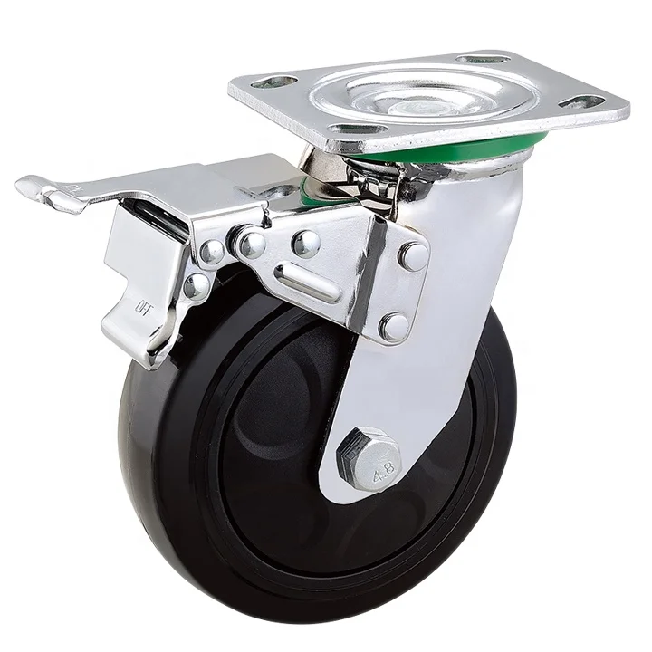 8 ”полиуретановые поворотные ролики с тормозом