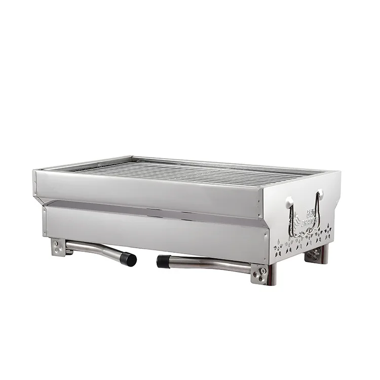 Grills promotion barbecue outdoor camping portable folding stainless steel Charcoal backyard bbq grills 410# easy clean hot sale